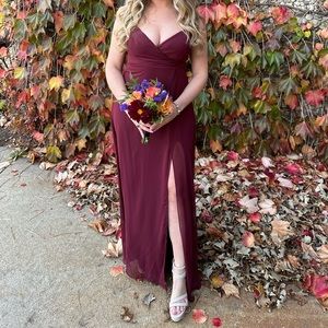 Bridesmaid dress CABERNET color